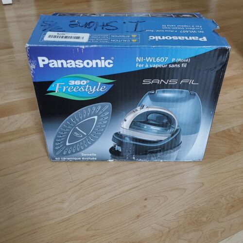 Panasonic 360º Freestyle Ceramic Cordless Iron NI-WL607 Rose Gold. Carry case