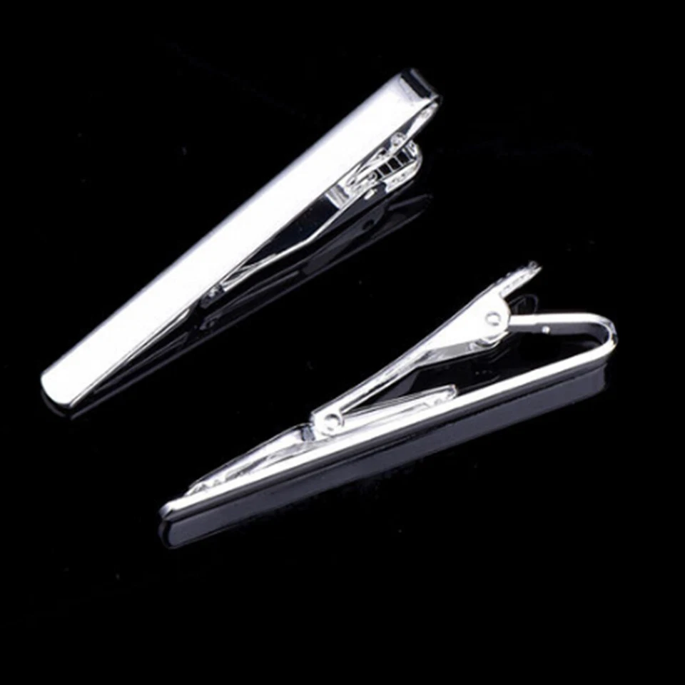 Men Metal Copper Silver Gold Tone Simple Necktie Clasp Tie Clip Fashion Styl ♪ - Image 4 of 4