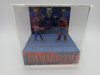 Blackthorne Boss Fight with Sarlac NES PC DOS Shadow Box Diorama Cube Big Box