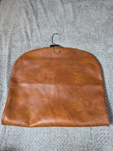 Vintage Luggage Garment American Tourister Bag Faux Leather Zippers Pockets - Picture 4 of 5