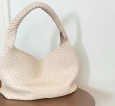 Large Creamy-White Summertime Woven Shoulder ...