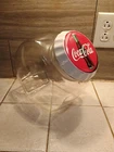 Vintage Coca-Cola Anchor Hocking Large Glass Kitchen Canister Cookie Jar