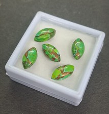  WHOLESALE GREEN COPPER TURQUOISE CABOCHON MARQUISE SHAPE LOOSE GEMSTONE