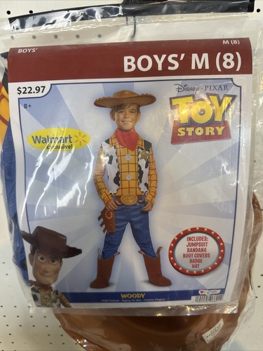 Neu mit Etikett Disney Store Größe 8 TOY STORY WOODY Jungen KOSTÜMSET