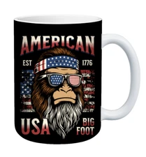 15oz COFFEE  MUG - AMERICAN USA BIG FOOT | GIFT MUG  | MEN MUG | FUNNY MUG