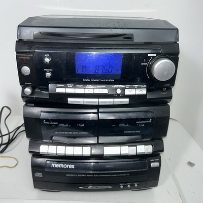 Memorex AM/FM PLL Stereo Radio 3CD Changer Double Cassette Player Model 9299M