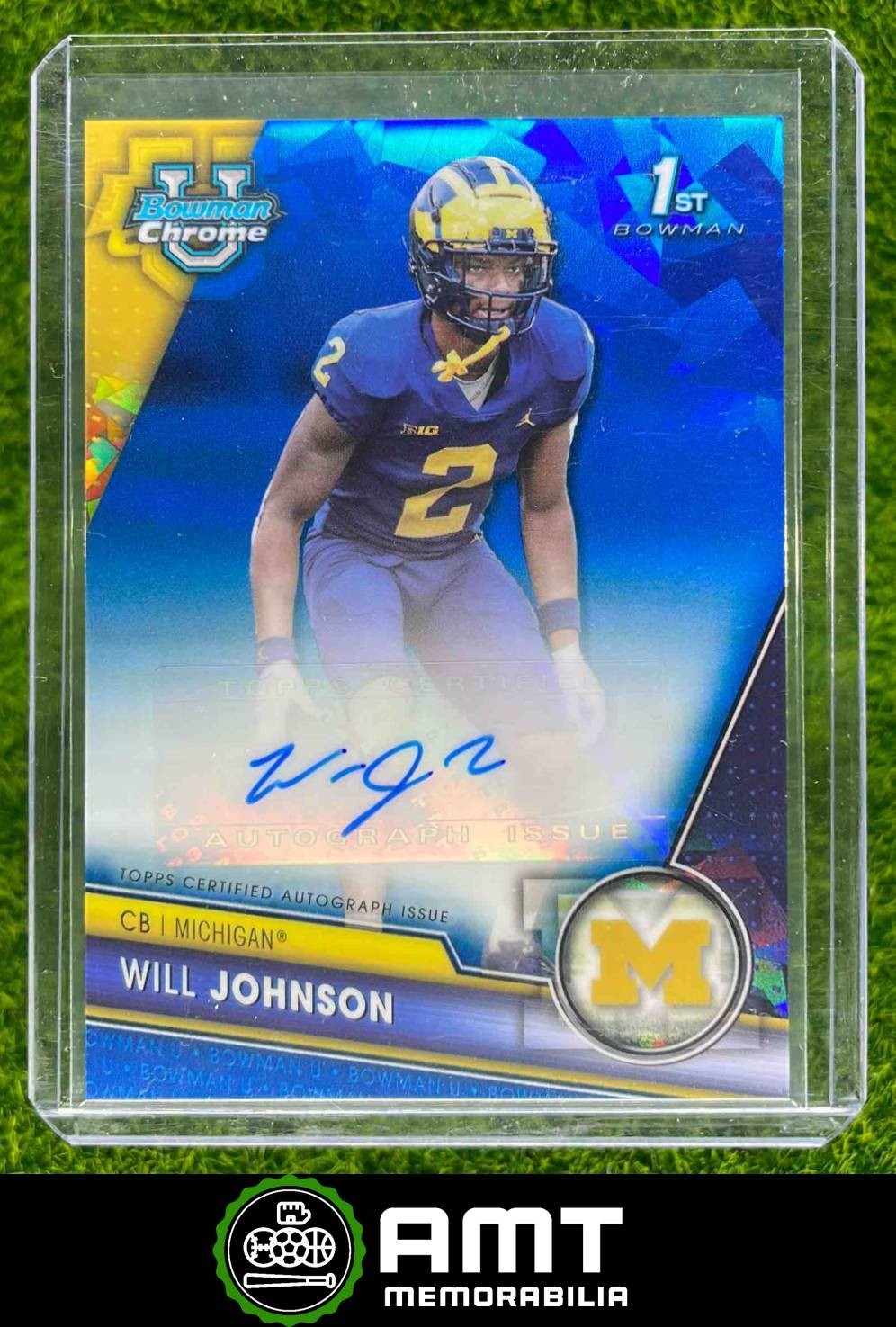 2023 Bowman University Chrome Sapphire Will Johnson Prospect Auto Cardinals