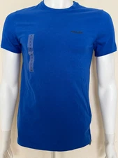 ARMANI EXCHANGE T-shirt Blue Cotton Vintage NWT S