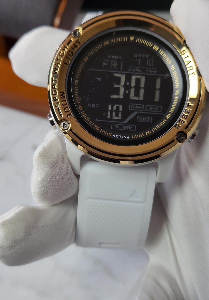 Activa Voyager of Time X Invicta Digital Watch 52mm White Gold