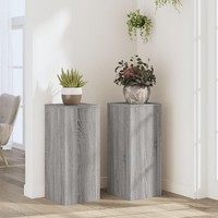 PflanzenstäNder 2 Stk. Grau Sonoma 30X30X70 Cm Holzwerkstoff