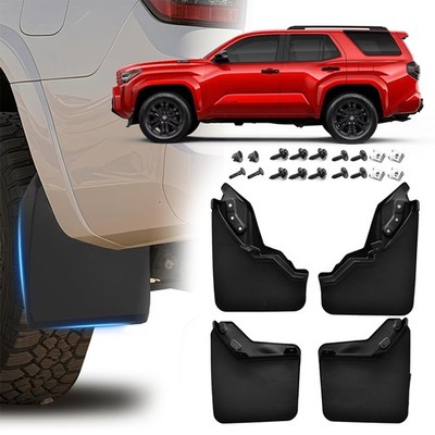 4PCS Front & Rear Mud Flaps Splash Guards For 2025 2026 Toyota 4Runner Mudguard