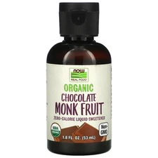 Real Food, Organic Monk Fruit, Zero-Calorie Liquid Sweetener, Chocolate, 1.8 fl