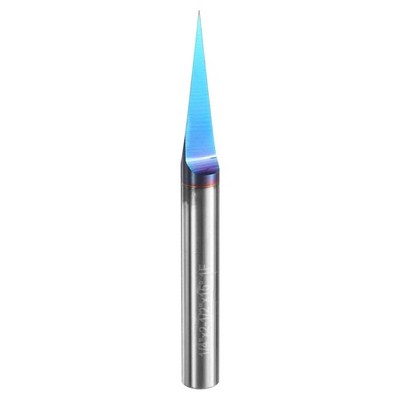 uxcell V Groove Router Bit 0.005'' Tip 15 Degree 1/4'' Shank 2-1/2'' Length CNC... 
