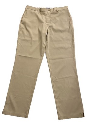 Slazenger Performance Golf Pants Size 36x32 Tan Split Hem Polyester Blend Men