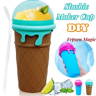 Magic Slushie Maker Cup 500ml Quick Cooling Squeeze Smoothie Bottle Milkshake