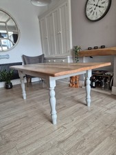 Large Pine Rustic Farmhouse Dining Table made by Kent & Sons of Whitstable