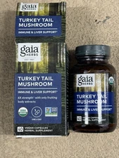 Gaia Herbs, Turkey Tail Mushroom, 40 Vegan Capsules Immune & Liver Exp 03/2026