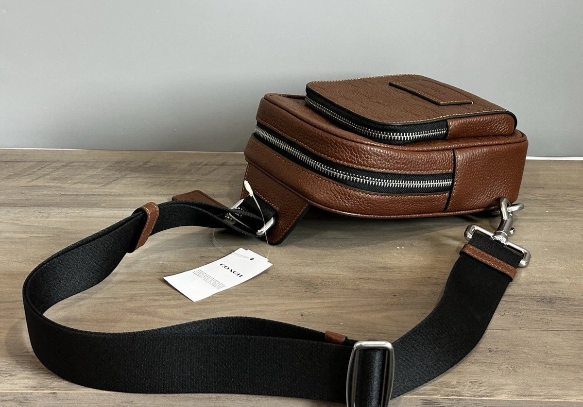 Coach CDC45 Racer Sling Leather Bag Crossbody Vintage Brown for