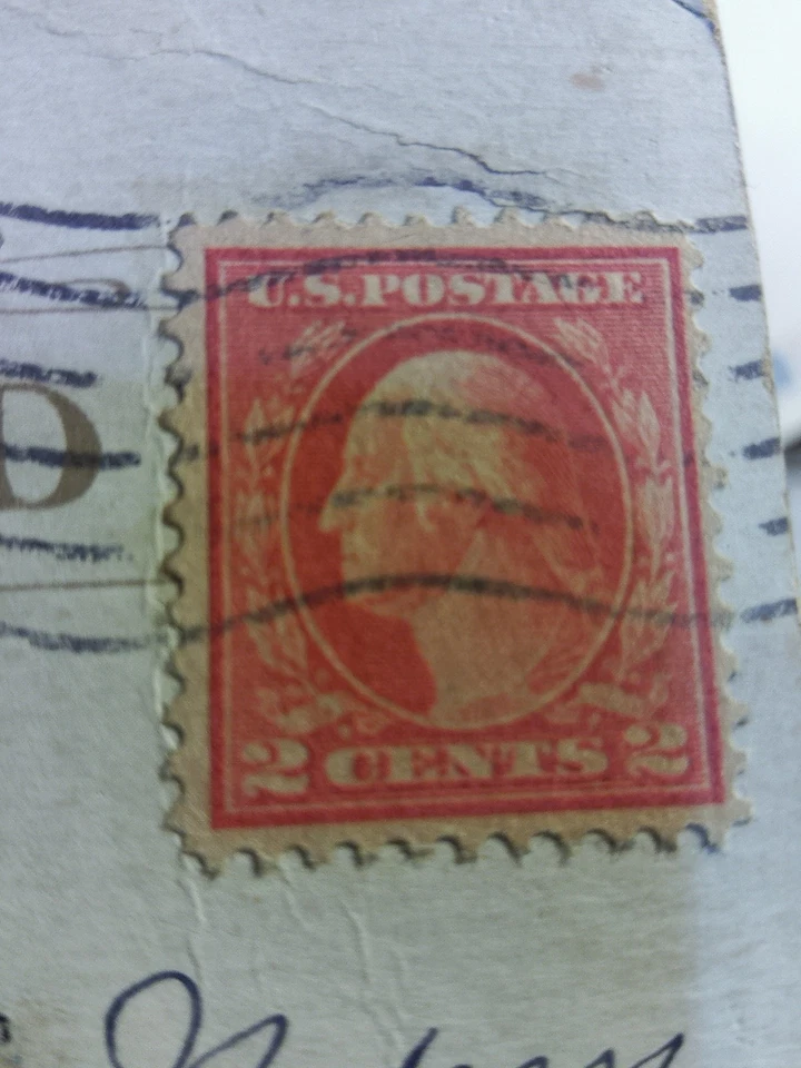 US Scott#519 1917 2 cent George Washington, carmine, perf 11 - Image 3 of 4