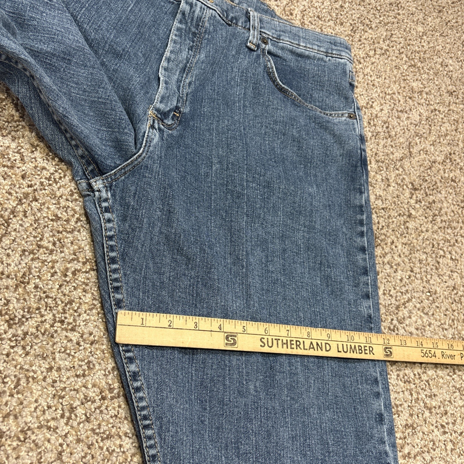 Wrangler Reserve Jeans Mens 38x29 (36x28) Advanced Comfort Straight Leg Stretch - View 12