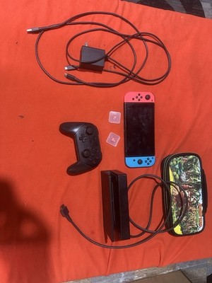 Nintendo Switch 32GB Gray Console with Donkey Kong Case + Controller + Sd Cards