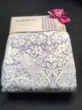 Morris & Co STRAWBERRY THIEF Floral Luxury Shower Curtain Blue & white NEW