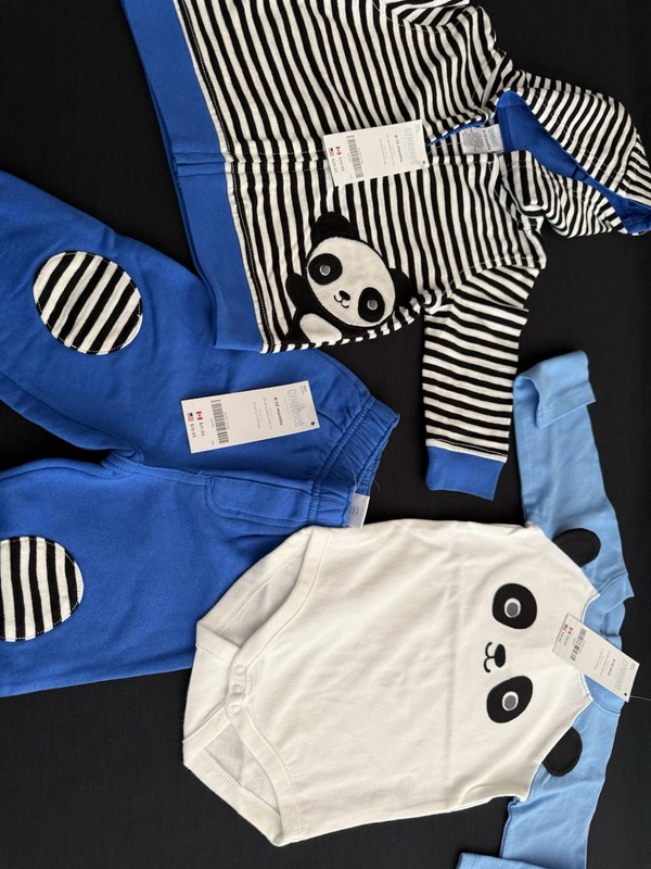 NWT Gymboree Baby Boys Panda Outfit 6-12Months $66.85 Zip Hoodie Bodysuit