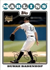 2008 Topps Update Baseball Card #UH165 Burke Badenhop RC