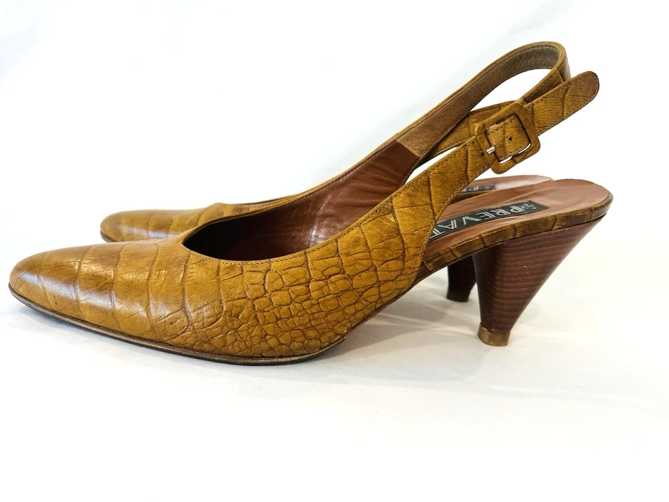 Zapatos de salón Prevata para mujer Vero Cuoio de cuero marrón 8,5 B Foto 2 de 4