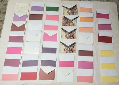Lot of 40 Blank Cards With Envelopes Different Styles And Colors 