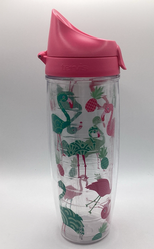 Tervis Flamingo Pattern Tumbler with Wrap and Passion Pink Lid 24oz - Picture 4 of 14