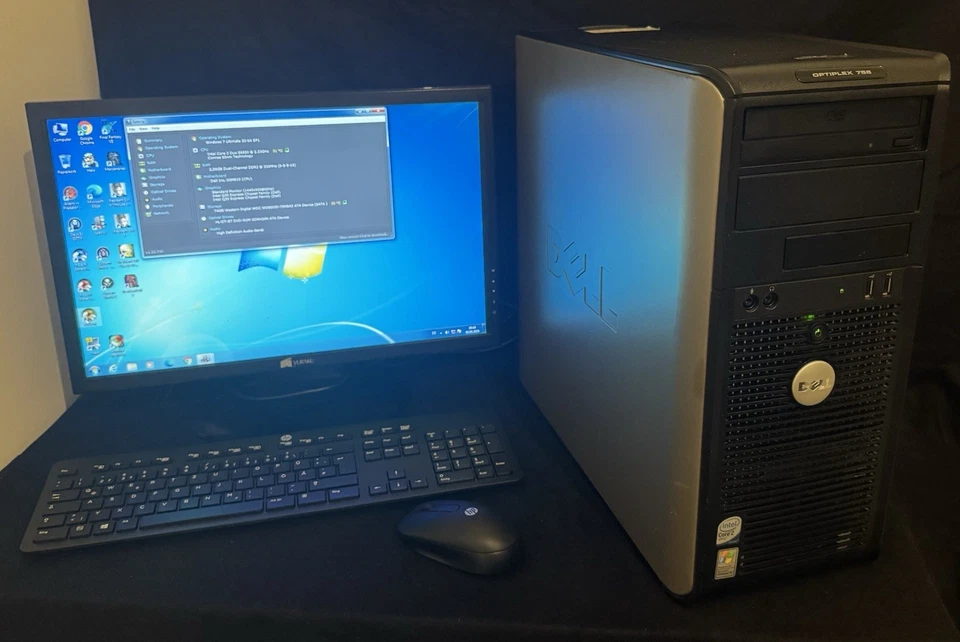RETRO PC DELL OPTIPLEX 755 INTEL E6550 2,33GHz 2GB DDR2 80GB HDD DVD-RW Win7 - Bild 2 von 4