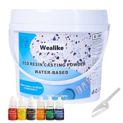 Eco Resin Ceramic Plaster 3000G with 6 Pigments,for DIY Craft | Easy Mix,Fast...