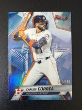 2025 Bowman’s Best #50 Carlos Correa Blue Refractor #/150