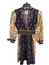 Anthropologie x Farm Rio Women's L/S Printed Maxi Dress LC7 Multi XSmall NWT