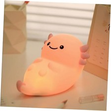 Cute Night Light, LED Squishy Night Lamp, Dimmable Timer Nursery Pink Axolotl