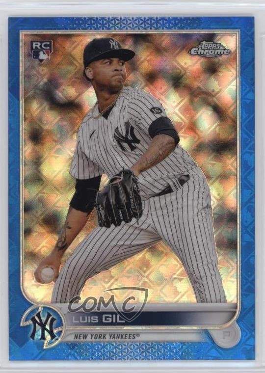 2022 Topps Chrome Logofractor Edition Blue Refractor 43/150 Luis Gil #10 4e9