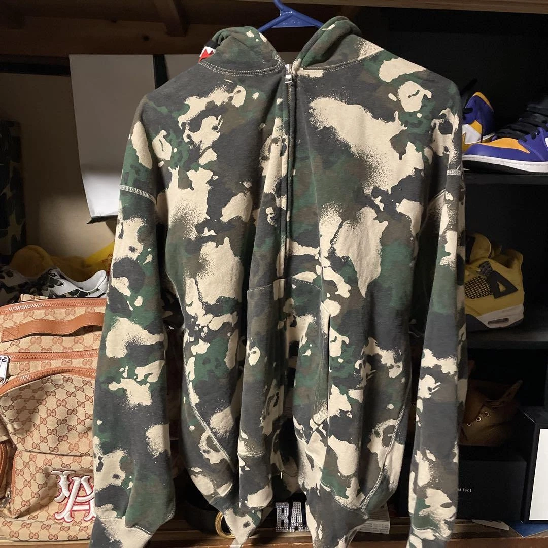 A BATHING APE (BAPE) Parka con cappuccio BAPE M squalo come nuovo raro scimmia