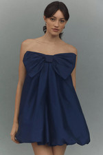Anthro BHLDN Livia Strapless Bow Tent Mini Dress Size M