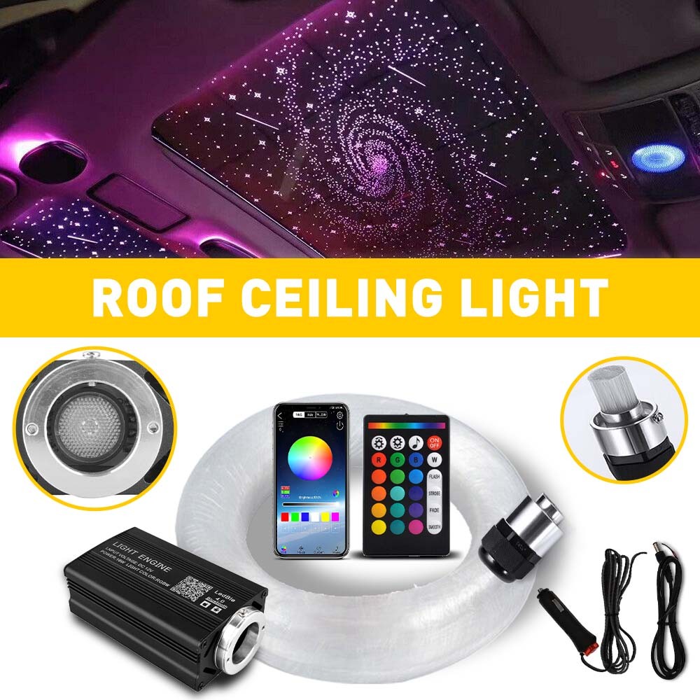 500pc Fiber Home Car Headliner Optic Star Light kit Roof Lights Ceiling w/Remote