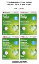 CVS Sugar Free 2mg MINT Nicotine Lozenge (48 ct) Exp 12/25 - 4 NEW SEALED