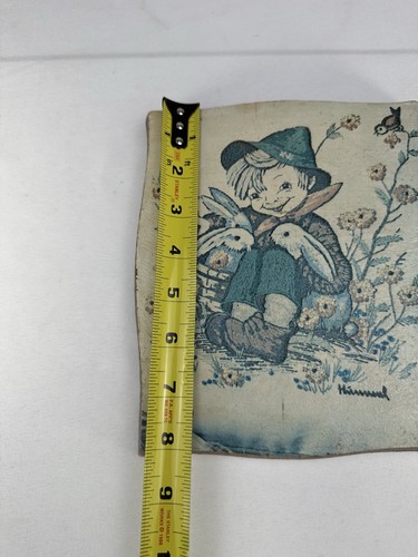 Vintage Hummel Wood Block Plaque Picture Boy w/ Bunnies Rabbits - Picture 3 of 4