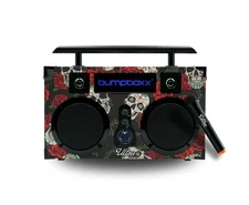 REFURB BUMPBOXX ULTRA PLUS + Skull Roses Bluetooth Rechargeable Battery Boombox