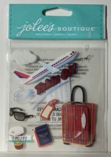 Jolee’s Boutique Travel Taking Off Stickers EK Success 7PC  Scrapbook Planner