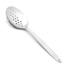 F F Kunz 9 Inch 18/10 Stainless Steel Basting Quenelle Chef Serving Spoon