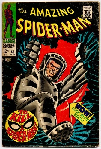 THE AMAZING SPIDER-MAN #58 (MARVEL) COMIC 1968 *JOHN ROMITA SR.* GD+