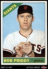 1966 Topps #572 Bob Priddy Giants 8 - NM/MT