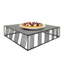 FixtureDisplays 12X12X3.3" Multi-Purpose Metal Display Riser for Food & Home