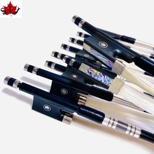 20pcs Strong Professional black Carbon fiber Violin bow 4/4, round Stick bow