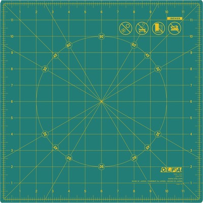 12'' x 12'' Rotating Cutting Mat (RM-12S) - Self Healing 12x12 Inch Square Rota...